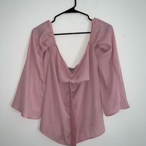 Pink off the shoulder blouse